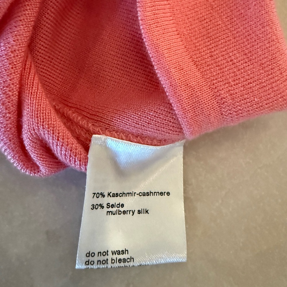 Akris Coral Pink Crew Neck Sweater - Picture 5 of 6